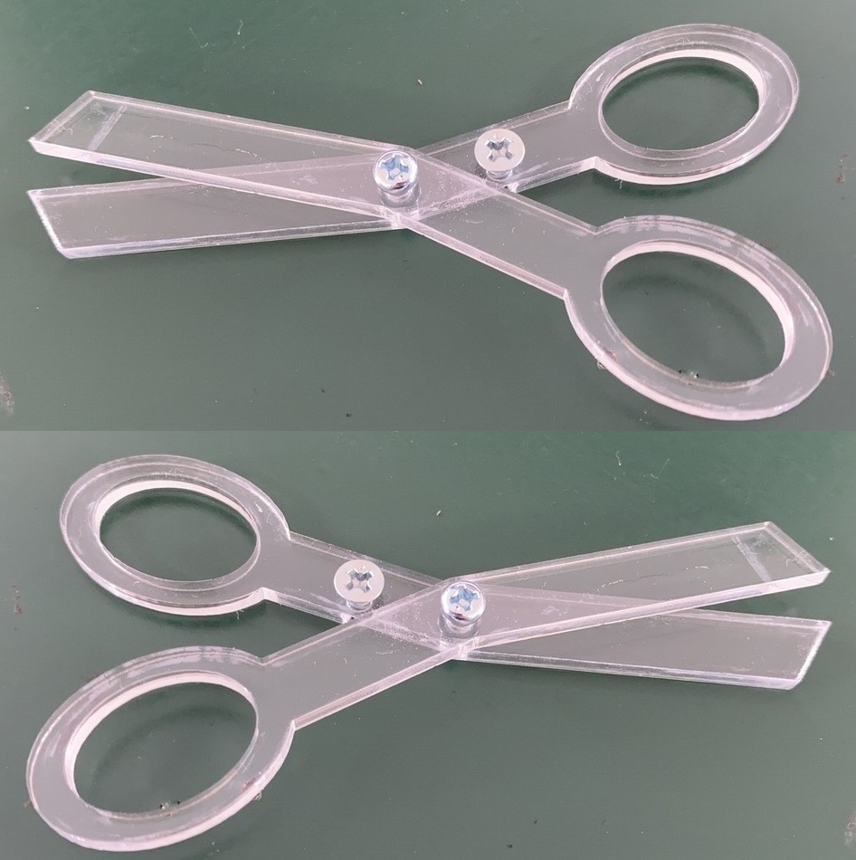 imagem do arquivo vetor para download Tesouras em Acrílico Cortadas a Laser