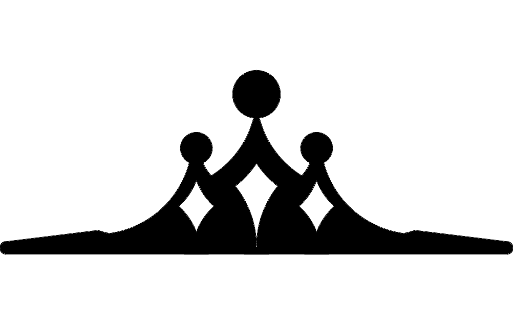 imagem do arquivo vetor para download Tiara para corte a laser
