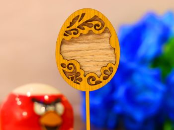 imagem do arquivo vetor para download Topper de Bolo de Ovo de Páscoa Cortado a Laser