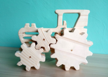 imagem do arquivo vetor para download Trator de madeira de brinquedo