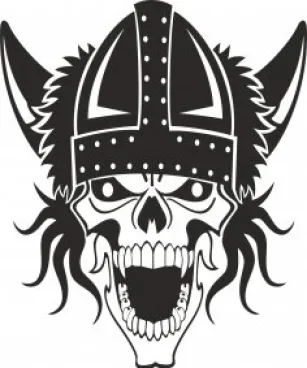 imagem do arquivo vetor para download Vetor de caveira viking