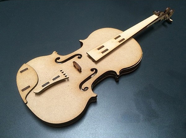 imagem do arquivo vetor para download Violino em Madeira