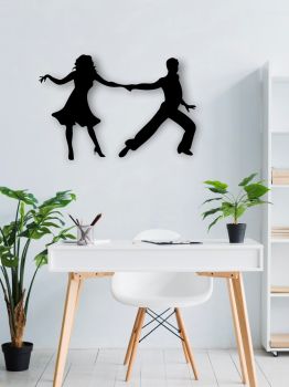 imagem do arquivo vetor para download Arte de Parede de Casal Dançando Cortada a Laser