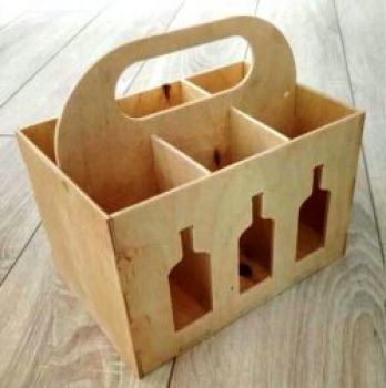 imagem do arquivo vetor para download Caixa de cerveja Caddy para corte a laser