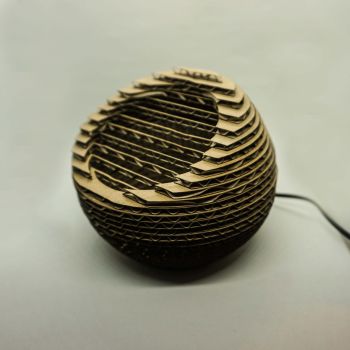 imagem do arquivo vetor para download Luminária de Mesa de Papelão Cortada a Laser