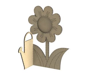 imagem do arquivo vetor para download Moldura de Foto Regador com Flor