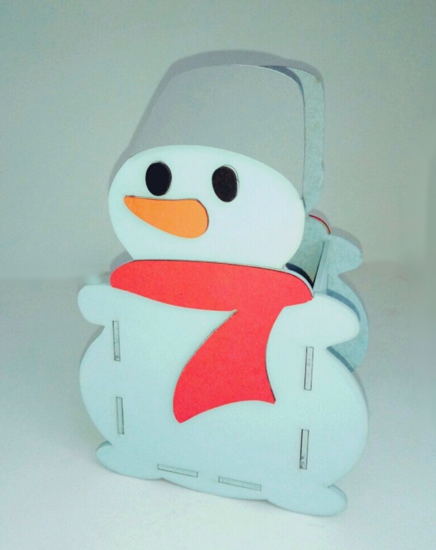 imagem do arquivo vetor para download Organizador de Canetas em Forma de Boneco de Neve
