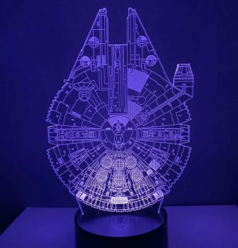 imagem do arquivo vetor para download lâmpada 3D Star Wars Millennium Falcon