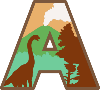 imagem do arquivo vetor para download Alfabeto em letras de dinossauros Letra: A