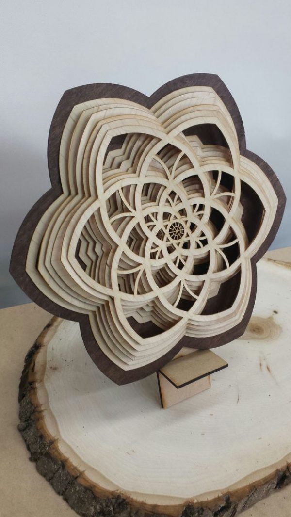 imagem do arquivo vetor para download Arquivo CNC em Vetor para Mandala em Madeira