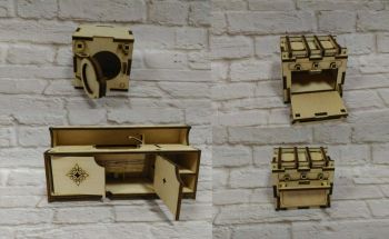 imagem do arquivo vetor para download Arquivo CNC para Corte em Madeira de Mini Pia