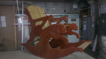 imagem do arquivo vetor para download Arquivo Vetorial CNC para Cadeira de Leão