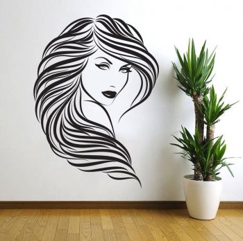 imagem do arquivo vetor para download Arte de parede de salão de beleza