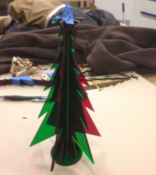 imagem do arquivo vetor para download Árvore de Natal Acrílica para Mesa