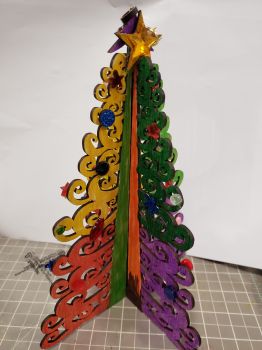 imagem do arquivo vetor para download Árvore de Natal de Madeira