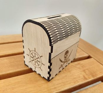 imagem do arquivo vetor para download Bau do tesouro pirata de corte a laser