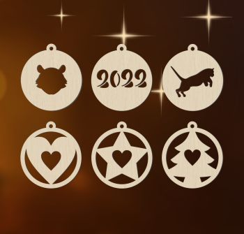 imagem do arquivo vetor para download Bolas de Natal para Decorações de Natal