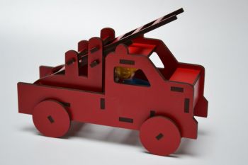 imagem do arquivo vetor para download Brinquedo de madeira de bombeiro