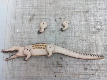 imagem do arquivo vetor para download Brinquedo de madeira de crocodilo