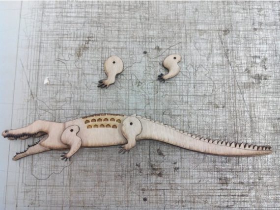 imagem do arquivo vetor para download Brinquedo de madeira de crocodilo