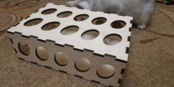 imagem do arquivo vetor para download Brinquedo para Gato Caixa em Compensado 6mm