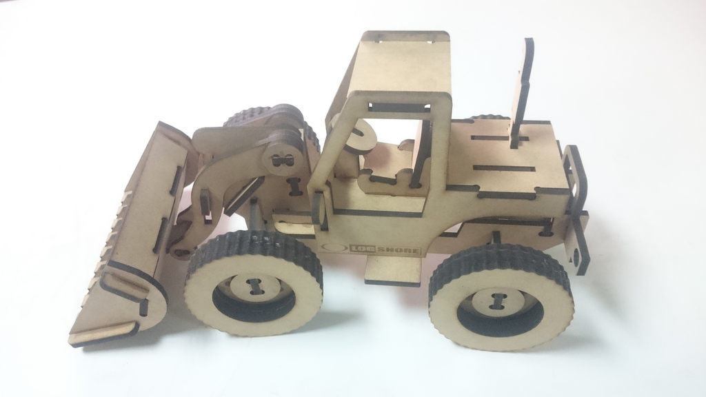 imagem do arquivo vetor para download Bulldozer 3D Puzzle 6mm