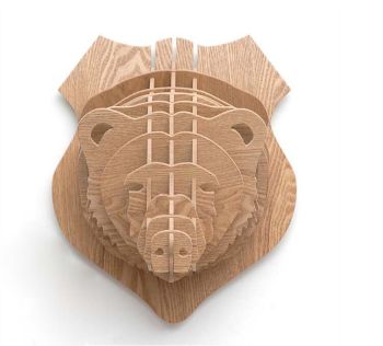 imagem do arquivo vetor para download Cabeça de Urso em 3D