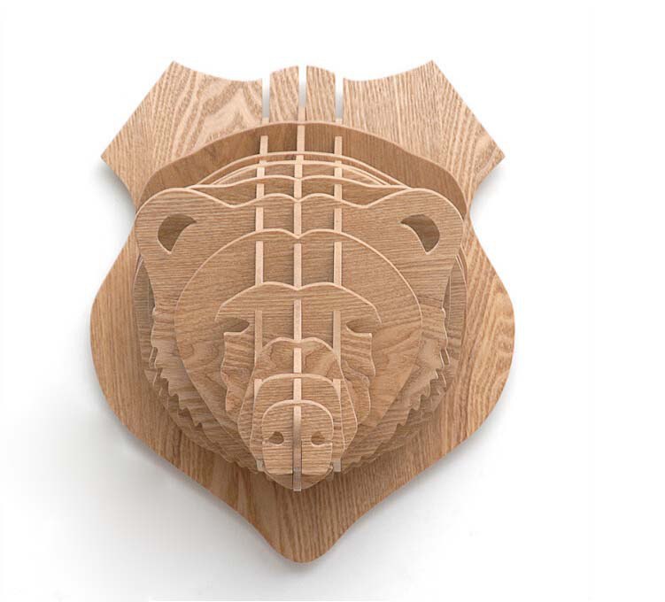 imagem do arquivo vetor para download Cabeça de Urso em 3D