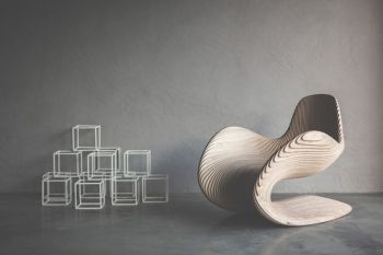 imagem do arquivo vetor para download Cadeira com Design de Ondas