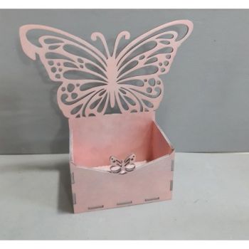 imagem do arquivo vetor para download Caixa Cortada a Laser com Borboleta