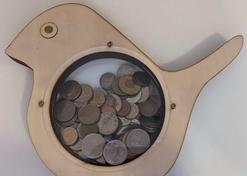 imagem do arquivo vetor para download Caixa de Dinheiro em Forma de Pássaro Bonito para