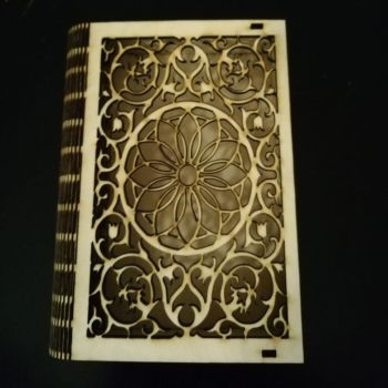 imagem do arquivo vetor para download Caixa de Livro Decorativa com Tampa Dobrável