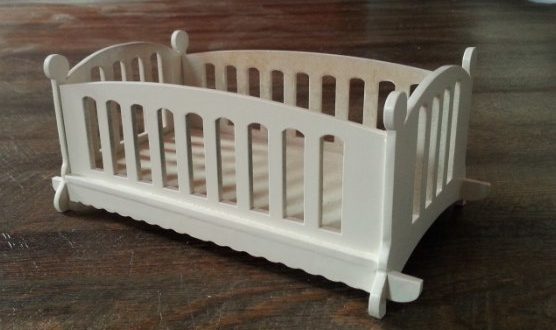 imagem do arquivo vetor para download Cama para Boneca em Corte a Laser