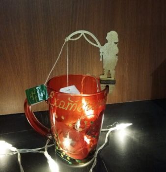 imagem do arquivo vetor para download Caneca Bonita com Penduricalho de Saco de Chá