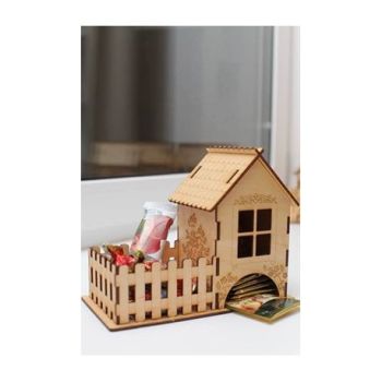 imagem do arquivo vetor para download Casa de Chá Caixa de Doces de 3mm