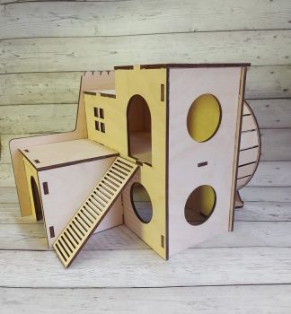 imagem do arquivo vetor para download Casa de Hamster com Roda