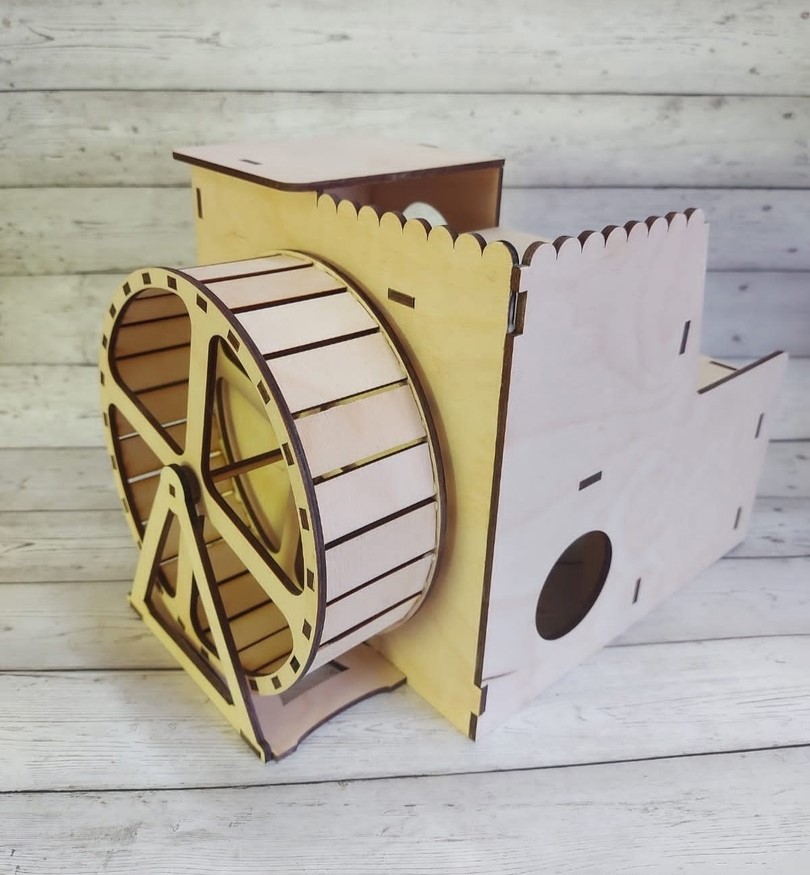 imagem do arquivo vetor para download Casa de Hamster com Roda