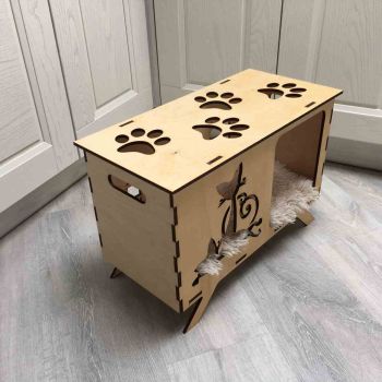 imagem do arquivo vetor para download Casa do Gato para Corte a Laser