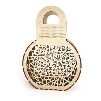 imagem do arquivo vetor para download Clutch em Madeira Bolsa de Mão em Madeira