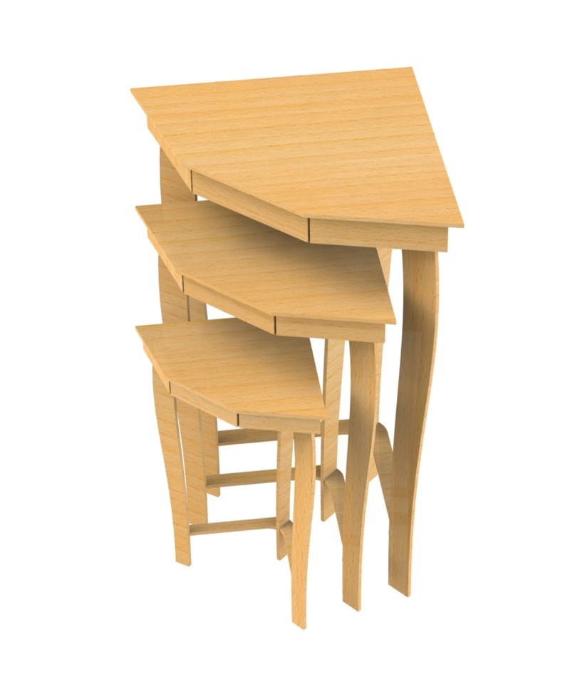 imagem do arquivo vetor para download Conjunto de 3 mesas empilháveis