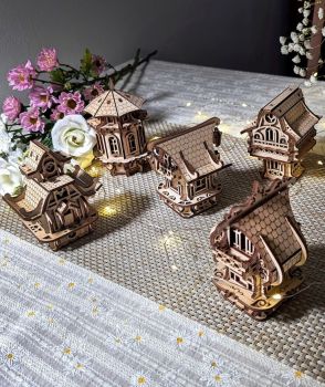 imagem do arquivo vetor para download Conjunto de 5 designs de casa fantasia