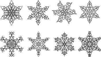 imagem do arquivo vetor para download Conjunto de Flocos de Neve