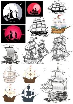 imagem do arquivo vetor para download Conjunto de Navios