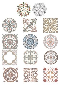 imagem do arquivo vetor para download Conjunto de Ornamentos Vintage