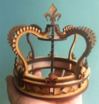 imagem do arquivo vetor para download Coroa de madeira 3D
