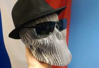 imagem do arquivo vetor para download Crânio de Papelão Cortado a Laser