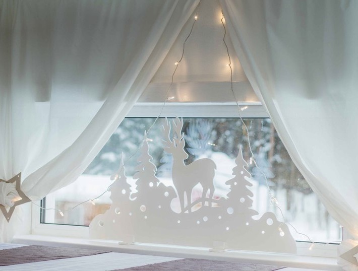 imagem do arquivo vetor para download Decorações de Janela de Natal