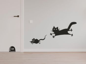 imagem do arquivo vetor para download Decoração de Parede Gato e Rato
