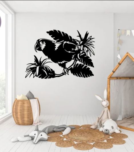 imagem do arquivo vetor para download Decoração de Parede Papagaio