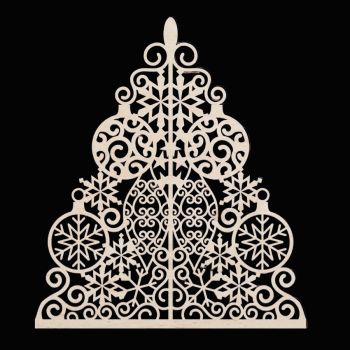 imagem do arquivo vetor para download Decoração de Parede com Árvore de Natal